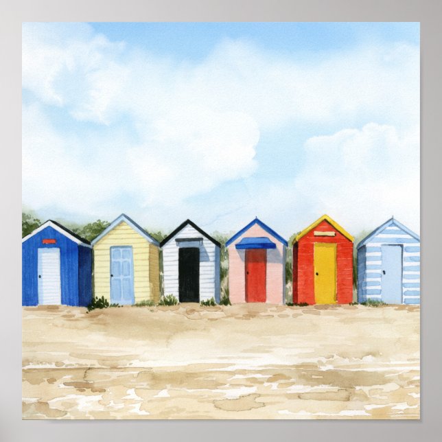 Poster Beach Huts I (Frente)