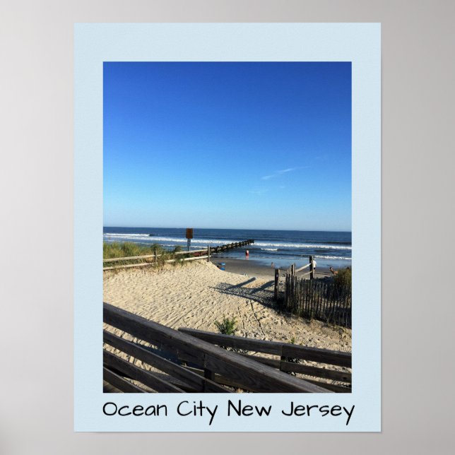 Póster Beach Ocean City New Jersey (Frente)
