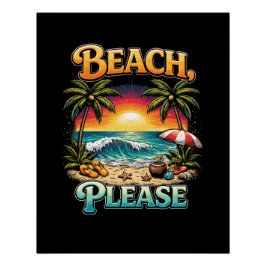 Póster Beach, Please