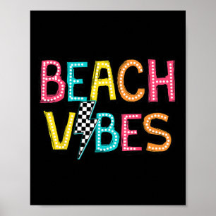 Poster Beach Vibes Hello Summer Vacaging Girl Teen