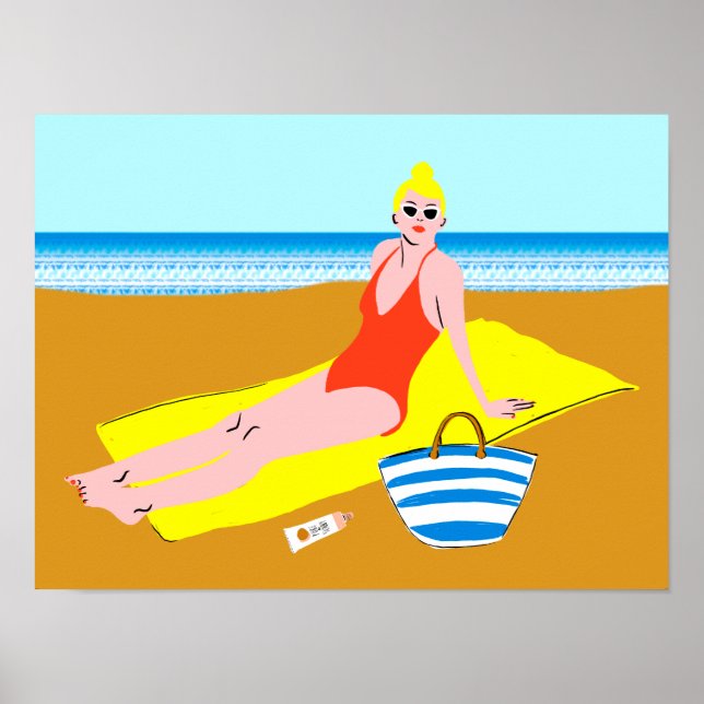 Poster Beachy Keen - Amarelo (Frente)