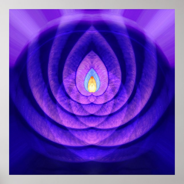 Poster Beacon da mente em roxo e azul (Frente)