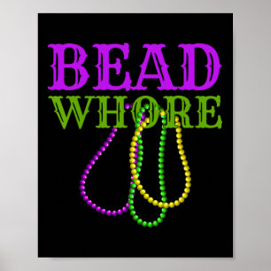 Poster Bead Engraçado Adulto Humor Mardi Gras