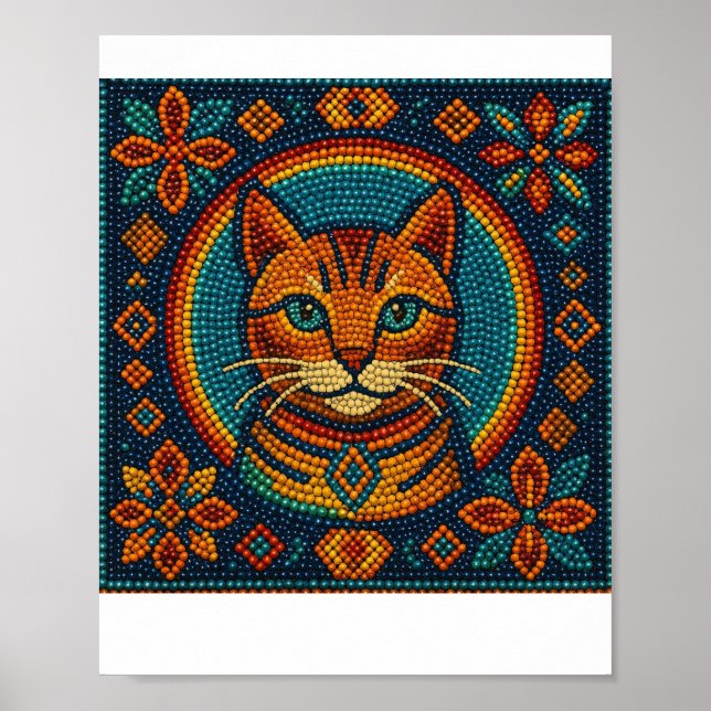 Poster Beaded Kitten - Design (Frente)