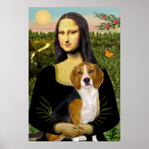 Poster Beagle 7 - Mona Lisa
