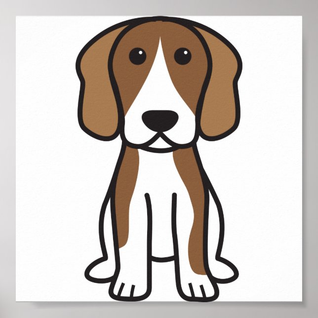 Poster Beagle Dog Cartoon (Frente)