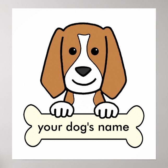 Póster Beagle Personalizado (Frente)
