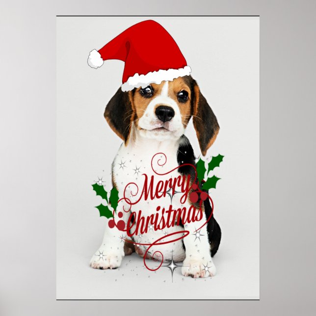 Poster Beagle Puppy Papais noeis (Frente)