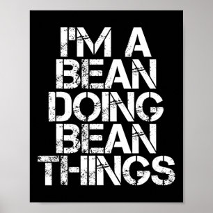 Poster Bean Funny Surname Family Tree Birthday Reunião Gi