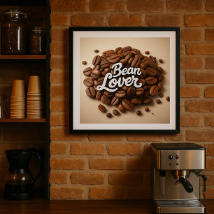 Poster Bean Lover Café Feijão Estético