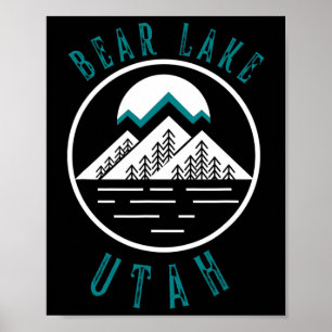 Poster Bear Lake Utah — Arco de Pé a Montanha