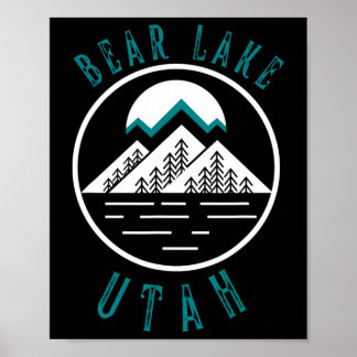 Poster Bear Lake Utah — Arco de Pé a Montanha