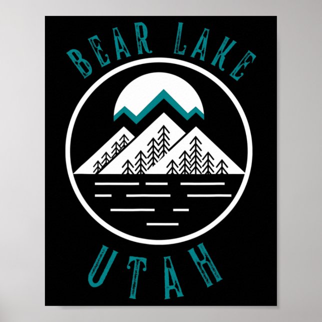 Poster Bear Lake Utah — Arco de Pé a Montanha (Frente)
