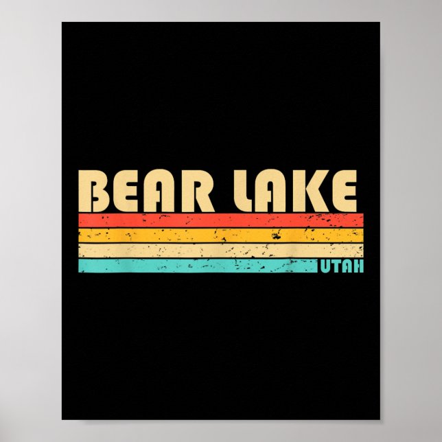 Poster Bear Lake Utah Campanha de Pesca Engraçado Verão (Frente)