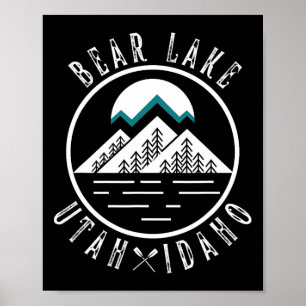 Poster Bear Lake Utah Idaho Acampamento Embarcações