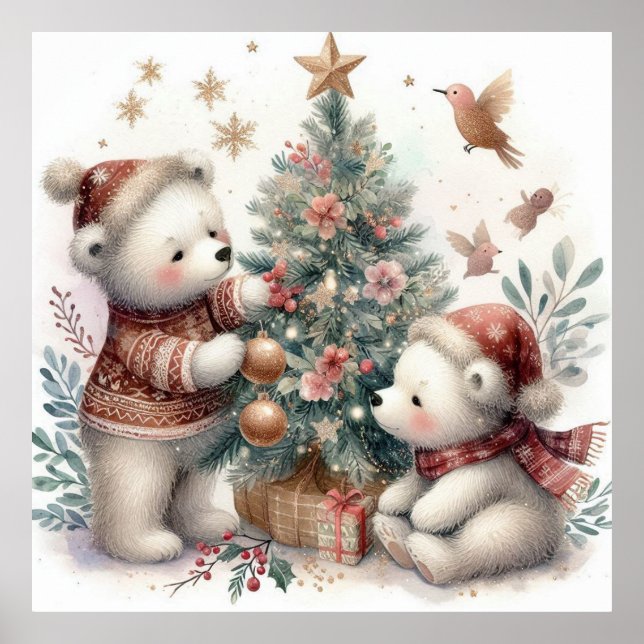 Poster Bear Natal 1 (Frente)