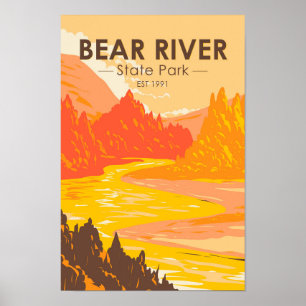 Poster Bear River State Park Wyoming Vintage