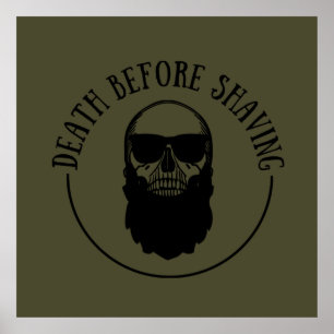 Poster Bearded cita barba engraçada dizendo presentes