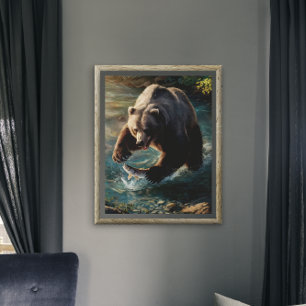 Poster Bears Bounty: Banquete de pesca