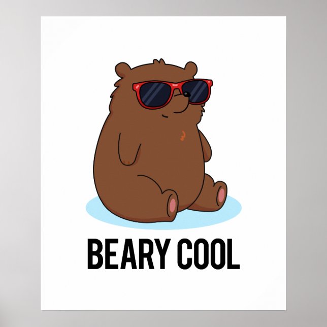 Poster Beary Legal Engraçado Bear Pun (Frente)