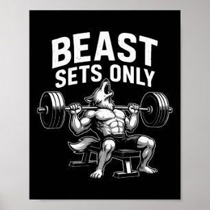 Poster Beast Define Somente Malhação De Workout Do Wolf G