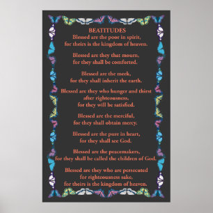 Póster Beatitudes em um quadro da borboleta