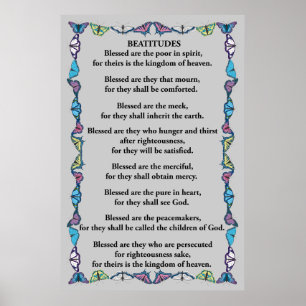 Póster Beatitudes em um quadro da borboleta