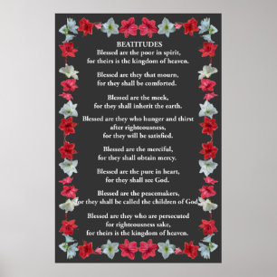 Póster Beatitudes em um quadro do Amaryllis