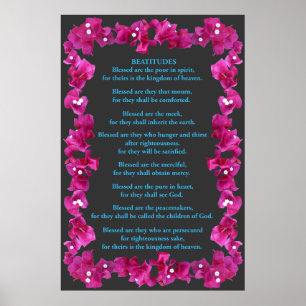Póster Beatitudes em um quadro do Bougainvillea