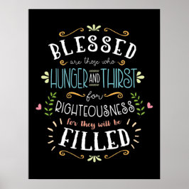 Poster Beatitudes - Fome e Sede pela Liberdade