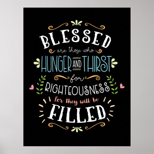 Poster Beatitudes - Fome e Sede pela Liberdade (Frente)