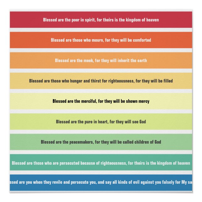 Póster Beatitudes Glossy Poster (Frente)