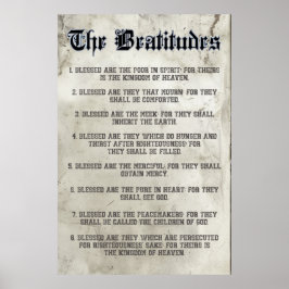 Poster Beatitudes Gospel de Matthew Sermon no Monte