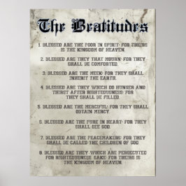 Poster Beatitudes Matthew 5 Sermão na taxa de montagem 3: