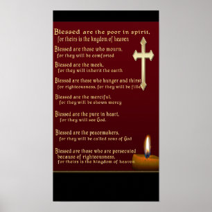 Póster Beatitudes presentes cristãos