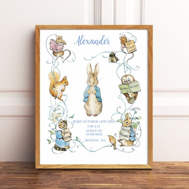 Poster Beatrix Potter Stats Nursery Art (Criador carregado)