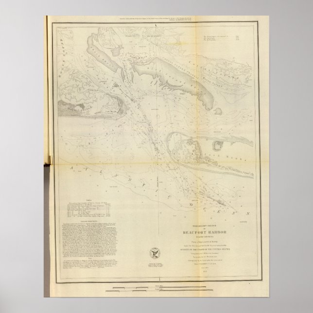 Poster Beaufort Harbor, NC (Frente)