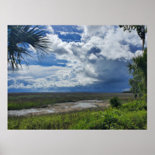 Poster Beaufort South Carolina Summer Thunderstorm