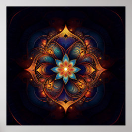 Poster Beautiful Fractal Lily