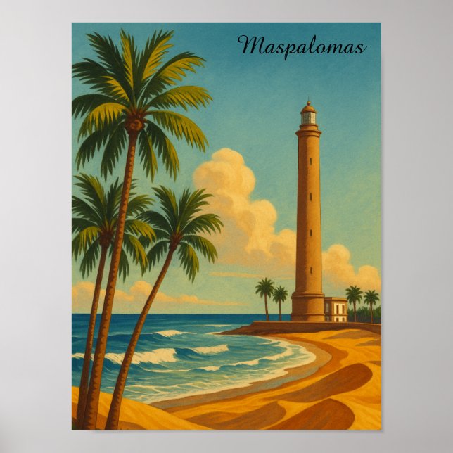 Poster Beautiful Maspalomas Meloneras Beach Gran Canaria (Frente)