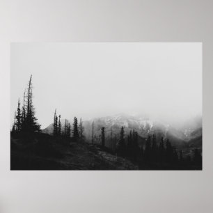 POSTER BEAUTIFUL MOUNTAIN FOG