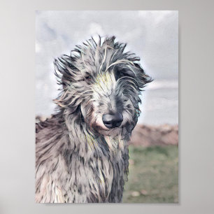 Poster Beautiful Scottish Deerhound Design