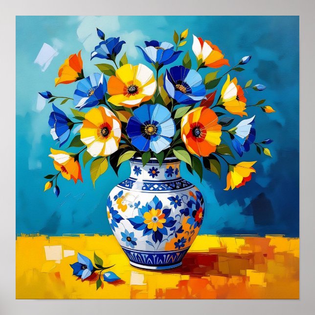 Poster Beautiful Vase of Flowers  (Frente)