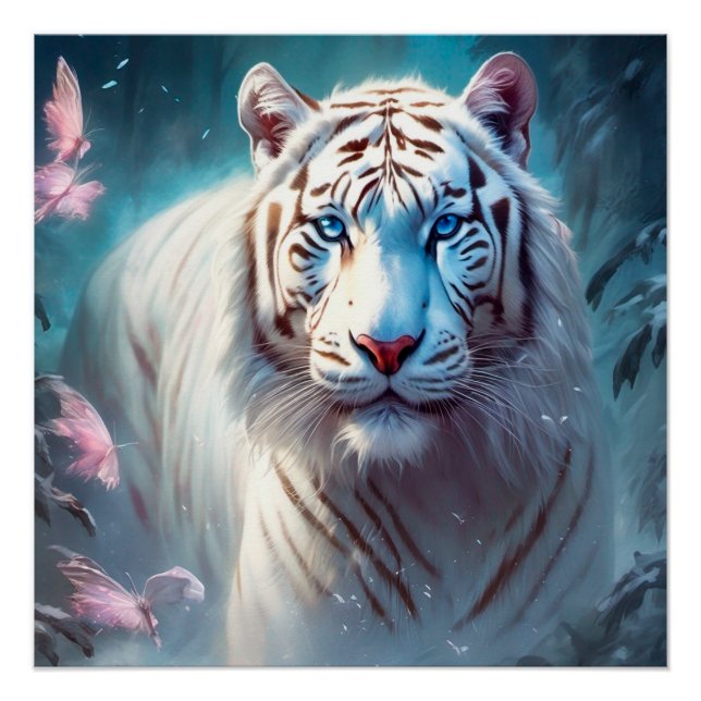 Póster Beautiful White tiger (Frente)