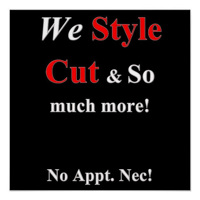 Póster Beauty Salon, salão de unhas, posters de barbearia (Frente)