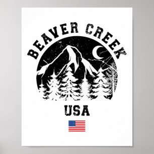 Poster Beaver Creek Colorado Ski Resort Alpino Skiing Ame