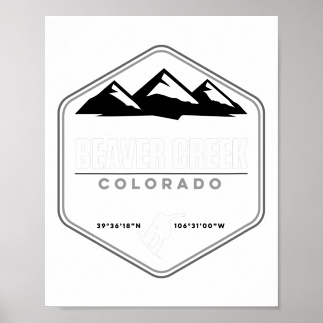 Poster Beaver Creek Colorado Snowboard (Frente)