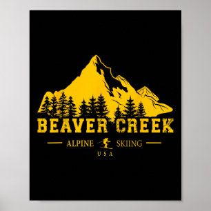 Poster Beaver Creek Colorado Usa Ski Resort Alpino Skiing
