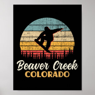 Poster Beaver Creek Snowboard Colorado Vintage Mountai