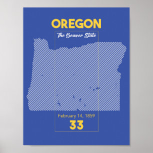 Poster Beaver State Art, Oregon State Art